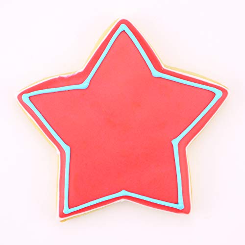 Ann Clark Cookie Cutters Juego de 5 cortadores de galletas básicos con libro de recetas, estrella, corazón, círculo, cuadrado y flor
