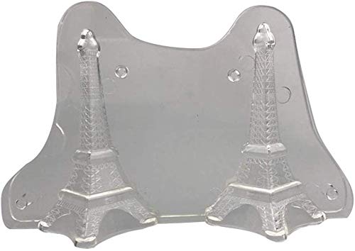 ANNIUP Molde de Silicona de la Torre Eiffel, 3D Transparente, Molde para Fondant, moldes para Hacer gelatinas, moldes de Chocolate y Caramelos