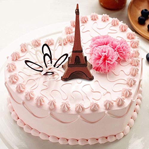 ANNIUP Molde de Silicona de la Torre Eiffel, 3D Transparente, Molde para Fondant, moldes para Hacer gelatinas, moldes de Chocolate y Caramelos