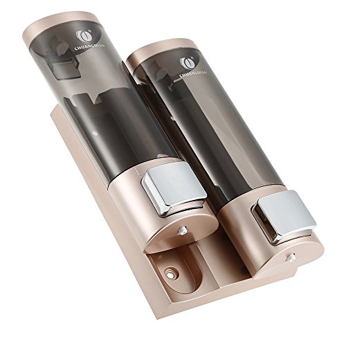 Anself - Dispensador de jabón Doble para Pared, Jabonera de loción líquido, 2x200ml