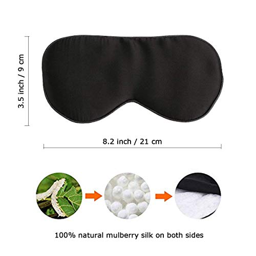Antifaz de seda supersuave, máscara de dormir ajustable para dormir, para dormir, hacer siestas, viajes, meditación, sin presión, para fiestas de Halloween