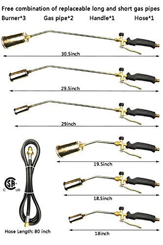 Antorcha de propano industrial para derretir hielo, nieve y césped, quemador de fuego