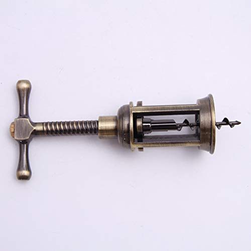 Aoixbcuroc - Sacacorchos para vino, bronce clásico abridor de botellas de vino de aleación de zinc, sacacorchos en forma de T con barra rotativa de corcho y herramientas de apertura de vino tinto