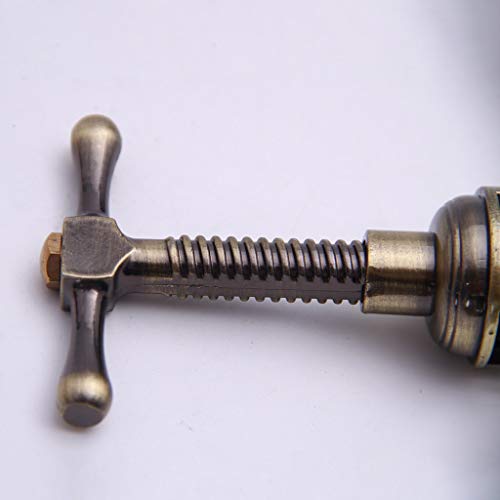 Aoixbcuroc - Sacacorchos para vino, bronce clásico abridor de botellas de vino de aleación de zinc, sacacorchos en forma de T con barra rotativa de corcho y herramientas de apertura de vino tinto