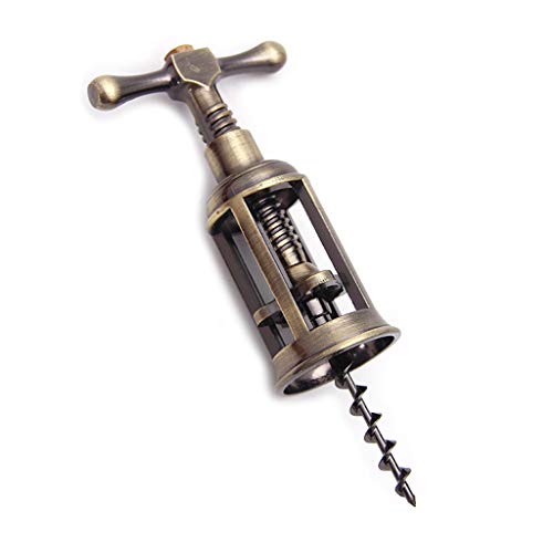 Aoixbcuroc - Sacacorchos para vino, bronce clásico abridor de botellas de vino de aleación de zinc, sacacorchos en forma de T con barra rotativa de corcho y herramientas de apertura de vino tinto