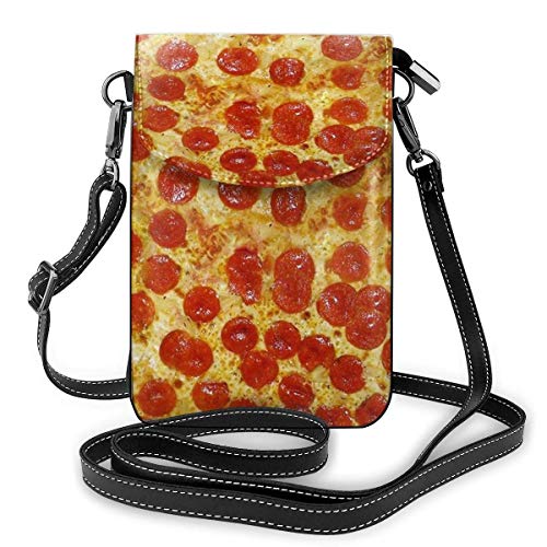 AOOEDM Bolso bandolera para teléfono móvil Pizza Mujer Cuero PU Bolso multicolor con correa ajustable