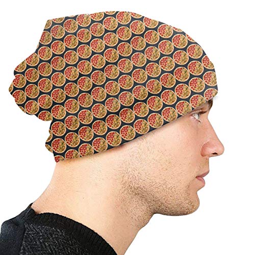 AOOEDM Gorros con estampado de pizza Gorros de punto Gorros para hombres y mujeres Gorras de calavera