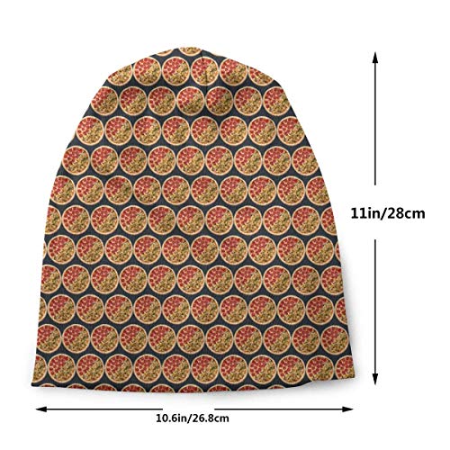 AOOEDM Gorros con estampado de pizza Gorros de punto Gorros para hombres y mujeres Gorras de calavera