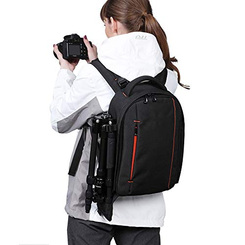 AOWU Caso réflex Mochila Cámara Digital réflex Digital de vídeo Bolsa de Almacenamiento 15L Camping Viaje Impermeable al Aire Libre Fotografía Mochila para Hombres de Las Mujeres