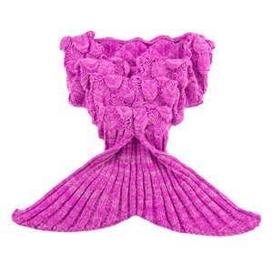 APOGO Mermaid Tail Blanket para niñas, Saco de Dormir de Sirena para niños, Manta de Cola de Sirena Hecha a Mano, Regalo de cumpleaños para niñas de 3-8 años (Escala Rosa)