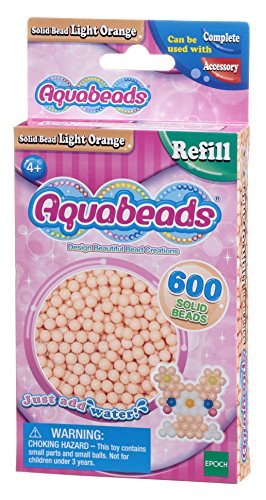 Aquabeads - 32618 - Pack abalorios sólidos Naranja claro