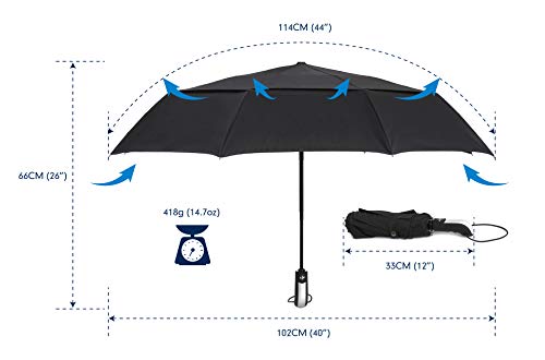 araguas plegable contra el viento, se adapta a 2 personas, dosel doble, secado instantáneo, mango ergonómico para paraguas