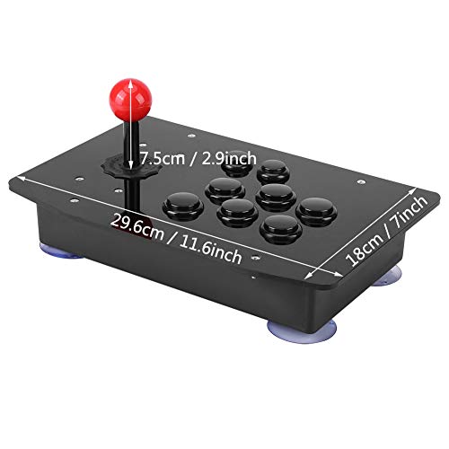 Arcade Fight Stick, USB2.0 Controlador de joystick de lucha de juegos de arcade, Controlador de juegos clásicos Zero Delay Botones de palanca de mando para Arcade PC WIN7/8/10