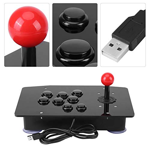 Arcade Fight Stick, USB2.0 Controlador de joystick de lucha de juegos de arcade, Controlador de juegos clásicos Zero Delay Botones de palanca de mando para Arcade PC WIN7/8/10
