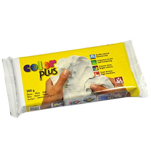 Arcilla natural de colores que endurece al aire COLORPLUS 500 g Blanco
