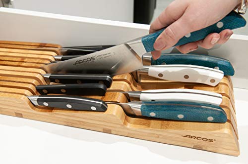 Arcos 794300 Taco Cajonera Organizador Cuchillos, bambú, Marrón, 39 x 432 x 139 mm