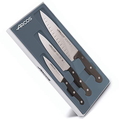 Arcos 807410 Juego de Cuchillos de Cocina, Acero_Inoxidable, negro
