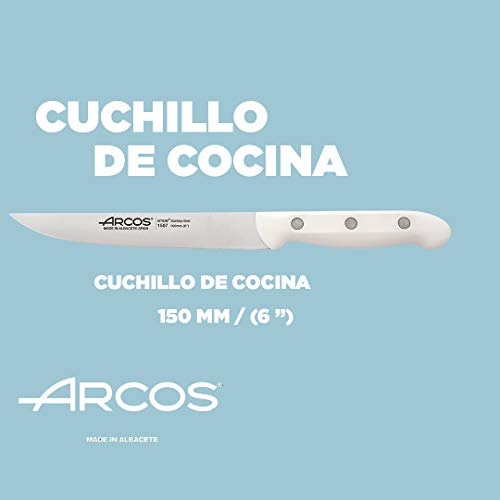 Arcos-Juego de Cuchillos, Acero INOX Nitrum, 99% Menos plasticos, Set Cuchillos y Tijera