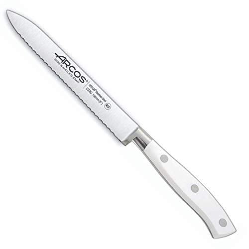 Arcos Riviera Blanc - Cuchillo tomatero, 130 mm (estuche)