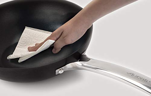 Arcos Serie Durapro - Sartén Antiadherente - Cuerpo de Aluminio Forjado 28 cm - Mango de Acero Inoxidable - Color Negro (Libre de PFOA)
