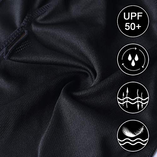 Arcweg Pañuelos de Cabezas Hombres Bandanas Verano Gorros Piratas de Ciclismo con Visera Malla Transpirable UV Protección UPF 50＋Running Deportes al Aire Libre Negro para Cabeza 54-62cm