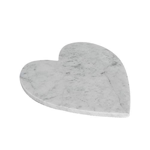 Argon Tableware Bandeja para Servir con Forma de corazón - Mármol - Blanco - 230 x 270 mm