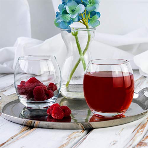 Argon Tableware Tondo - Juego de Vasos Bajos y Altos - para Uso Diario - 405 y 510 ml - Pack de 12