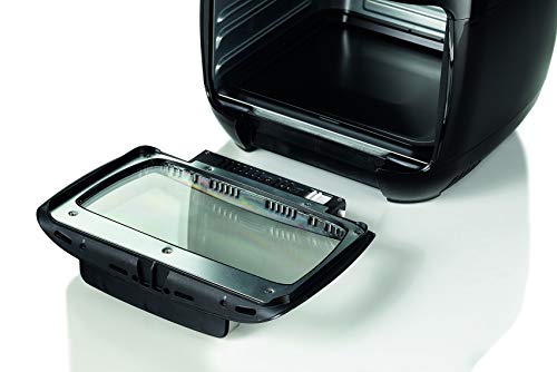 Ariete 4619 Freidora de aire y horno en uno, 11 L, multifunción, temporizador 60 minutos, puerta transparente extraíble, temperatura 80 - 200º C, 2000 W, negro