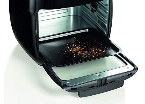 Ariete 4619 Freidora de aire y horno en uno, 11 L, multifunción, temporizador 60 minutos, puerta transparente extraíble, temperatura 80 - 200º C, 2000 W, negro