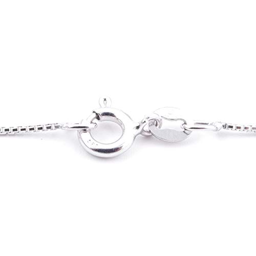 ARITZI - Colgante en Plata de Ley 925 con forma de punta en Piedra natural - Incluye una Cadena"box chain" de 45cm de plata - Amatista