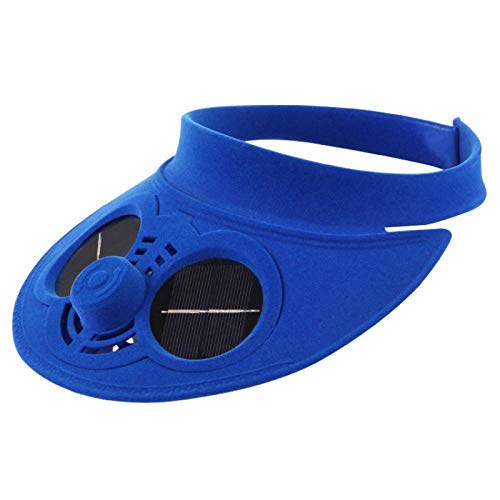 ArKone Exterior Gorra Béisbol con Solar Potencia Ventilador de Refrigeración para Viajar Ciclismo - Azul