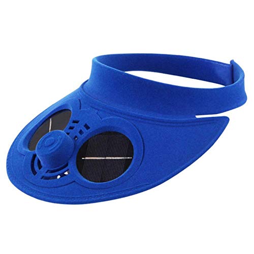 ArKone Exterior Gorra Béisbol con Solar Potencia Ventilador de Refrigeración para Viajar Ciclismo - Azul