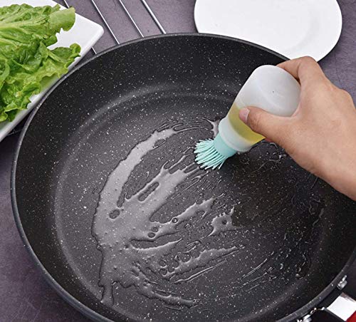 Armix Pincel de repostería, 2 Piezas, Brocha de Aceite, Cepillo pastelería, para Barbacoa Parrilla y pastelería Hornear, utensilio Cocina, Recipiente Salsa, Pincel Salsa con Bote de Silicona