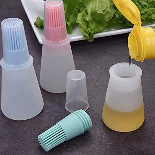 Armix Pincel de repostería, 2 Piezas, Brocha de Aceite, Cepillo pastelería, para Barbacoa Parrilla y pastelería Hornear, utensilio Cocina, Recipiente Salsa, Pincel Salsa con Bote de Silicona