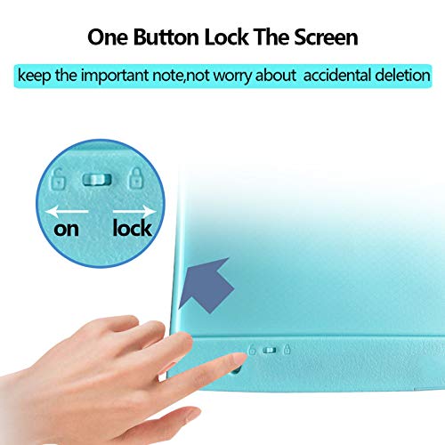 Arolun Tableta de Escritura LCD 8.5 Inch Colorida, LCD Tablero de Dibujo Gráfica Pizarra Magica de Mensaje Memo Pad Electrónico con Lápiz Regalos para Niños,Clase,Oficina,Casa,Cocina (Azul Claro)