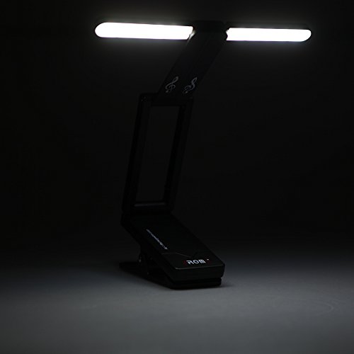 Aroma - Luz para atril musical con clip, recargable, universal, compacta, portátil, carga USB para piano