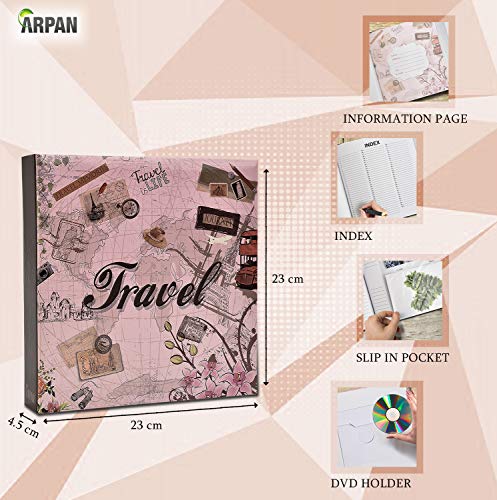ARPAN Travel - Álbum de fotografías con Capacidad para 200 Fotos de 10 cm x 15 cm, con Caja Protectora para guardarlo, de 22 cm x 21,5 cm x 4,5 cm