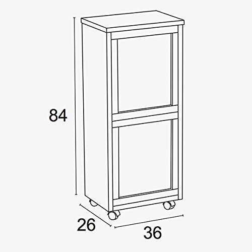 Arredamenti Italia 872 - Mueble para reciclaje de basura, madera, 2 contenedores extraíbles, color madera de cerezo "Ar-It il cuore del legno"