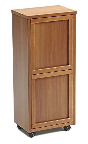 Arredamenti Italia 872 - Mueble para reciclaje de basura, madera, 2 contenedores extraíbles, color madera de cerezo "Ar-It il cuore del legno"
