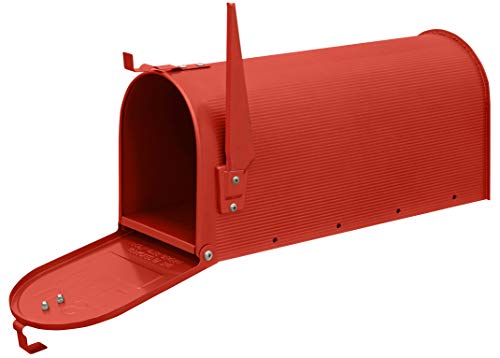 Arregui Mail D-USA/R Buzón Individual de Acero de Estilo Americano, Rojo, Tamaño L (revistas y sobres C4) - 22 x 48 x 17 cm