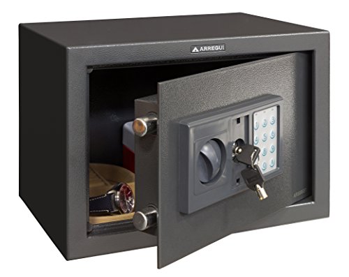 Arregui T20EB Caja fuerte de sobreponer electrónica (310 x 200 x 200 mm), Gris oscuro