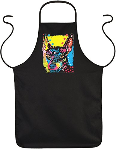 Art & Detail Shirt Neon - Delantal, diseño de Pinscher en miniatura