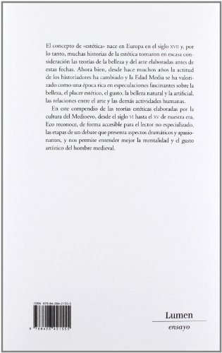 Arte y belleza en la estética medieval (Biblioteca Umberto Eco)