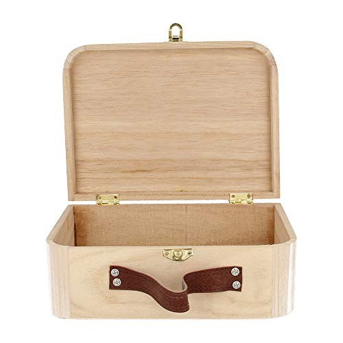 Artemio - Maleta (23 x 17 x 9 cm, Madera), Color Beige