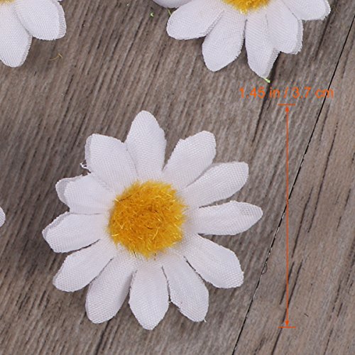 Artibetter Cabezas de Flores Falsas Artificiales de la Margarita del Gerbera 100pcs para Casarse la decoración casera