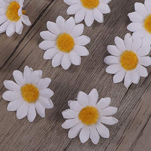 Artibetter Cabezas de Flores Falsas Artificiales de la Margarita del Gerbera 100pcs para Casarse la decoración casera