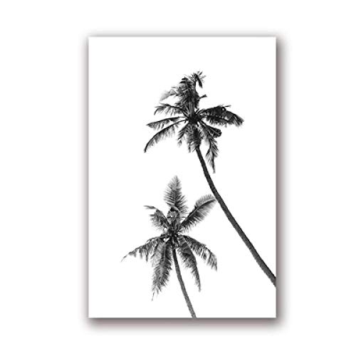 ARTTONIT Carteles e Impresiones en Blanco y Negro del Paisaje de Surf costero Sea Wave Tabla de Surf Fotografía Fotos Lienzo Pintura Decoración para el hogar 50x70cmx3 sin Marco
