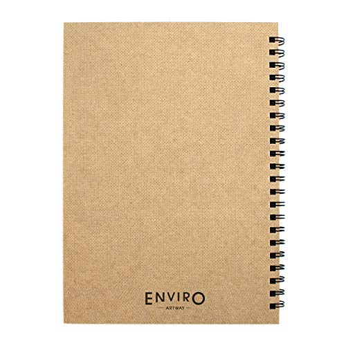 Artway Enviro - Cuaderno de cartulinas Negras - 100% Reciclado - 270 gsm - 30 Hojas - Retrato A4