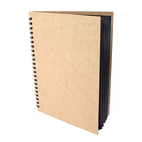 Artway Enviro - Cuaderno de cartulinas Negras - 100% Reciclado - 270 gsm - 30 Hojas - Retrato A4