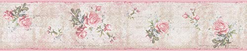 A.S. Création cenefa autoadhesivo Stick Ups 2 beige verde rosa 5,00 m x 0,13 m 312051